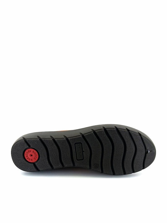 Ανατομικά Γυναικεία Slip-On Δερμάτινα Καφέ