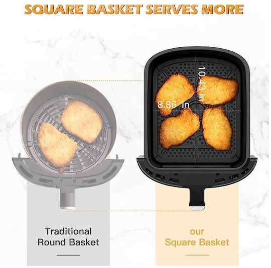 Royalty Line Air Fryer 6.5lt Μαύρο RL-AF-5408