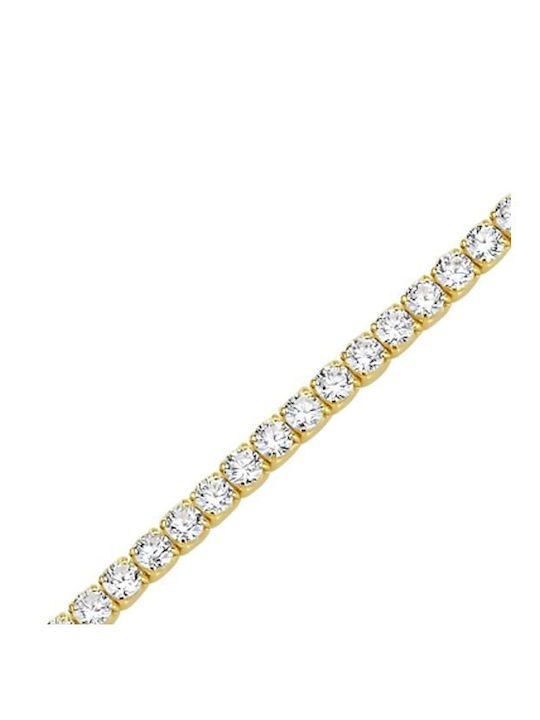 Paraxenies Bracelet Riviera made of Silver Gold Plated with Zircon