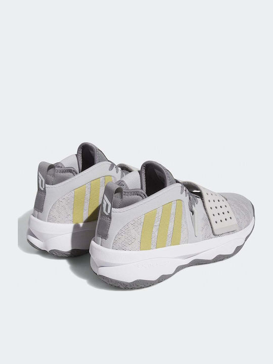 Dame 8 Extply Χαμηλά Μπασκετικά Παπούτσια Light Solid Grey / Gold Metallic / Grey Three
