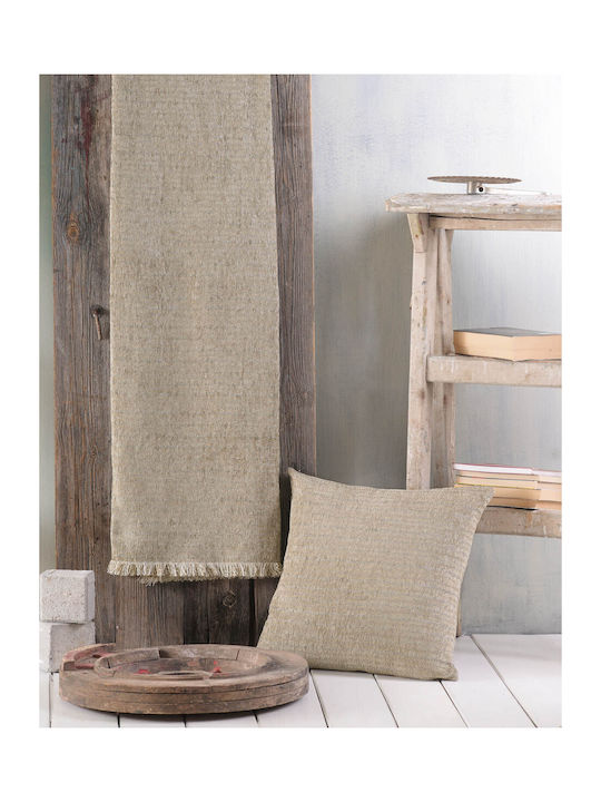 Rythmos Rachel Armchair Throw Two Sides Chenille 180x160cm Dark Beige