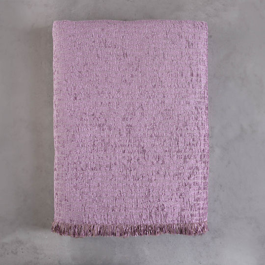 Rythmos Rachel Ριχτάρι Πολυθρόνας Δύο 'Οψεων Chenille 180x160εκ. Μοβ