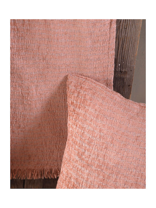 Rythmos Rachel Armchair Throw Two Sides Chenille 180x160cm Dark Beige