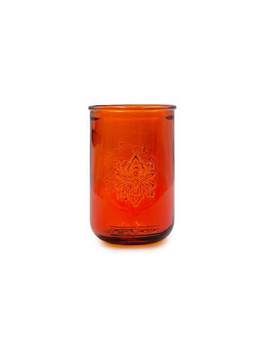 Glass Drops Pahar pentru apa din Sticlă în Culoarea Portocaliu 400ml