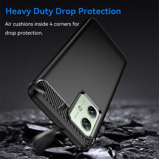 Techsuit Carbon Back Cover Σιλικόνης Μαύρο (Motorola Moto G54)