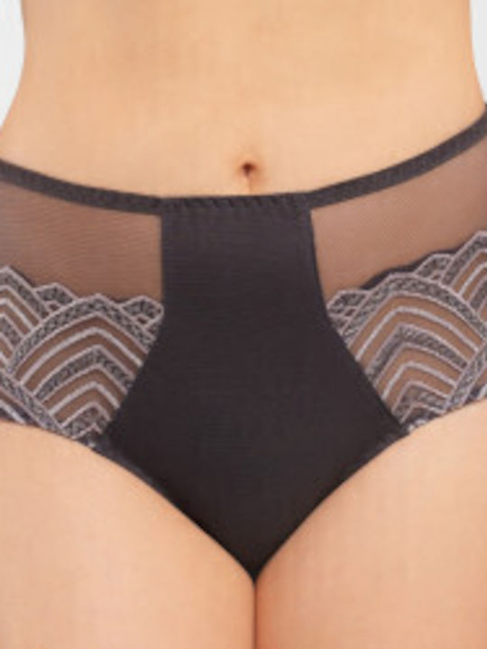 Women's Slip with Lace Gray