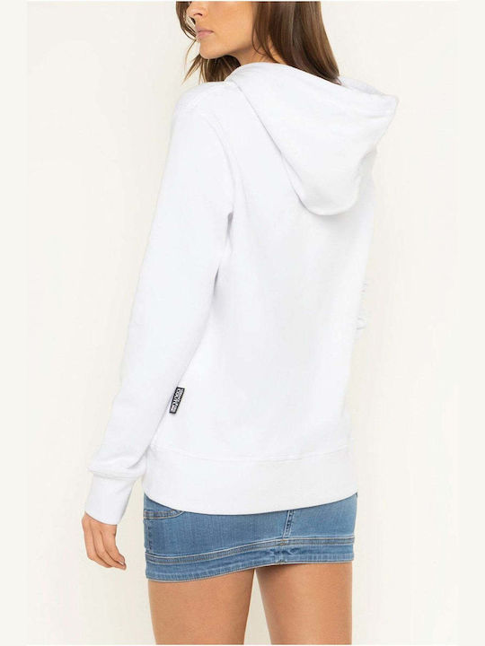 Versace Women's Long Hooded Sweatshirt White