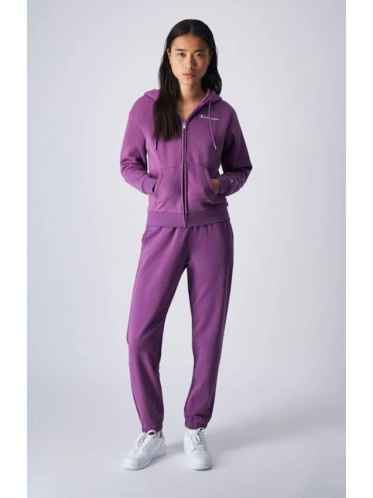 Women's Sweatshirt Jacket Hooded Purple
