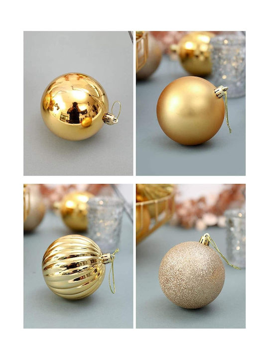 Christmas Plastic Ball Ornament Burgundy 4cm 34pcs