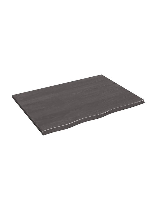 vidaXL Rechteckig Bürotischoberfläche aus Massivholz Dark Grey 80x60x2cm 3156422 1Stück