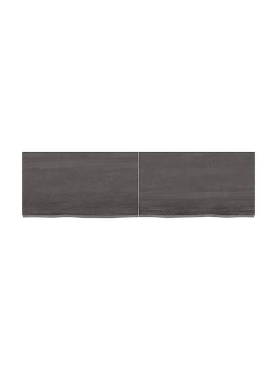 vidaXL Rectangular Office Desk Surface made of Solid Wood Dark Grey 140x40x4cm 3156440 1pcs