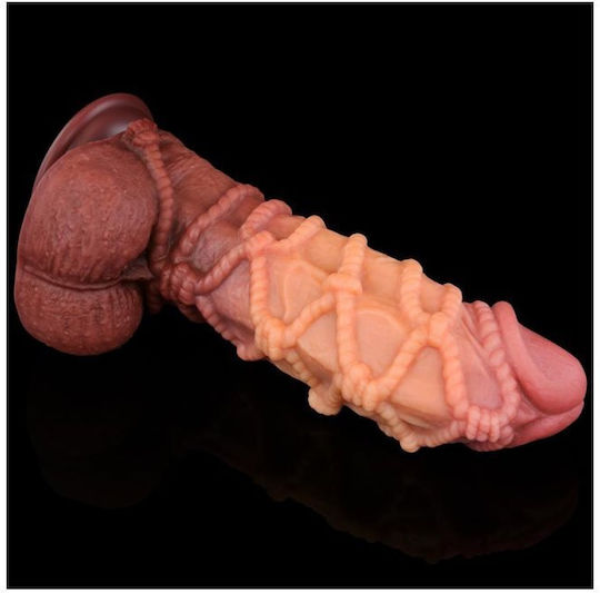 Lovetoy Ρεαλιστικό Dildo με Όρχεις και Βεντούζα Flesh 27cm