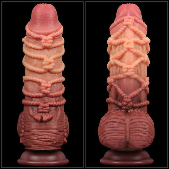 Lovetoy Ρεαλιστικό Dildo με Όρχεις και Βεντούζα Καφέ 24cm