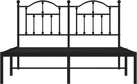 Bett Doppelbett Metall Black mit Latten für Matratze 135x190cm
