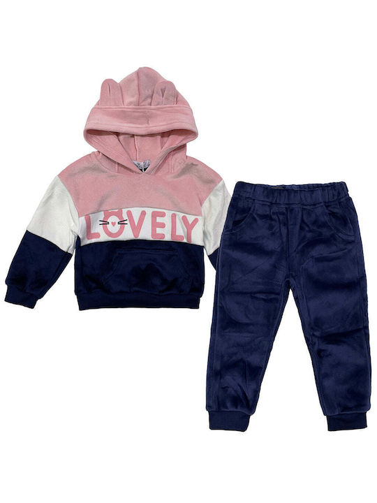 Ustyle Kinder Sweatpants Set - Jogginganzug Rosa 2Stück