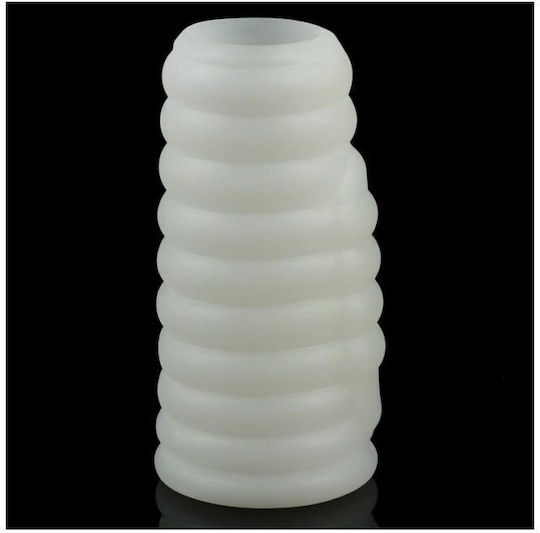 Lovetoy Vibrating Προέκταση Πέους Λευκή 10cm