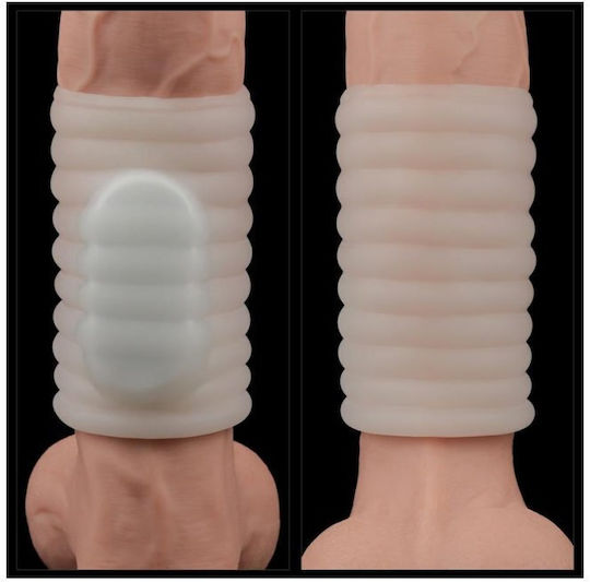 Lovetoy Vibrating Προέκταση Πέους Λευκή 10cm