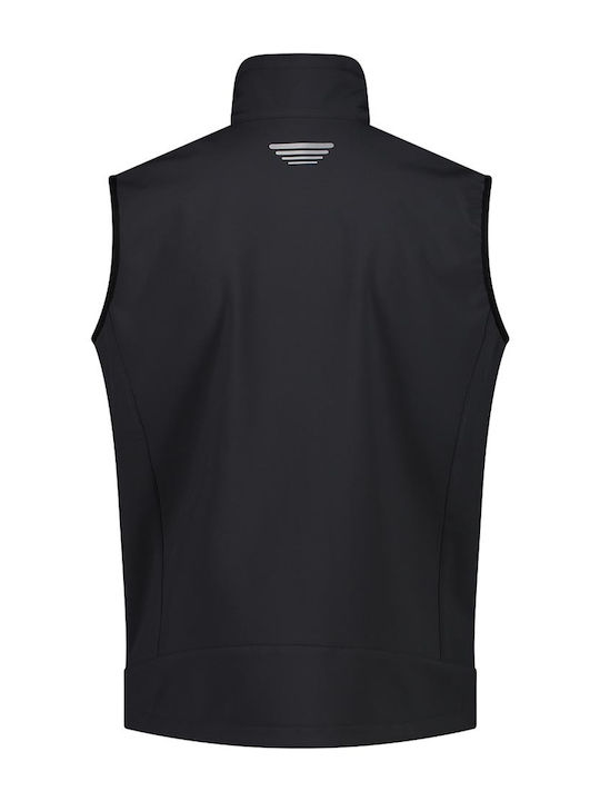Αμάνικο Μπουφάν Softshell Αδιάβροχο και Αντιανεμικό Μαύρο