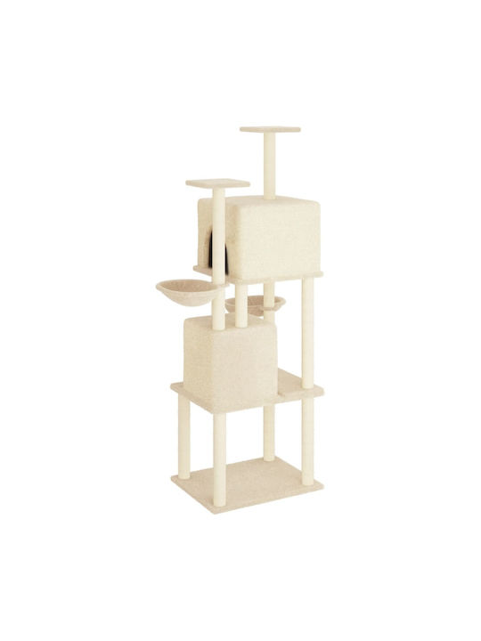 vidaXL Scratching Post Cat Trees Beige 103.5x90x180cm