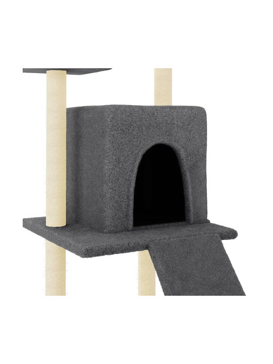 vidaXL Scratching Post Cat Trees Gray 3 levels 78.5x60x110cm