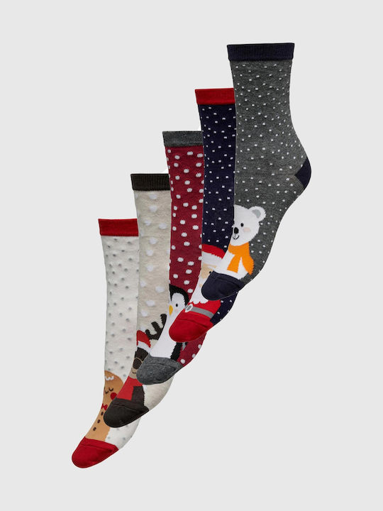 Only Christmas Women's Christmas Socks Multicolour 5Pack
