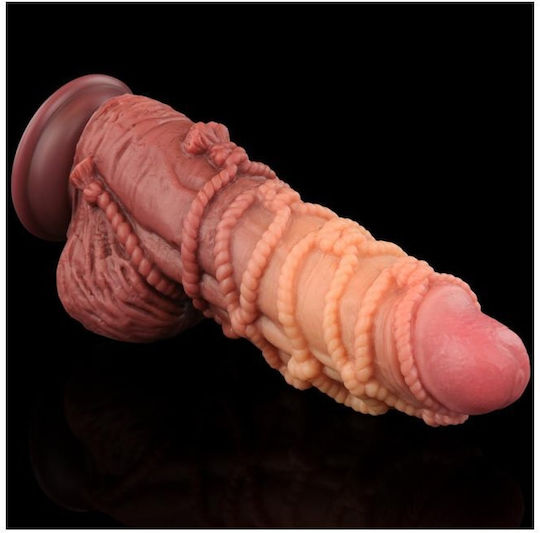 Lovetoy Glass Dildo with Balls and Suction Cup Flesh 24.5cm
