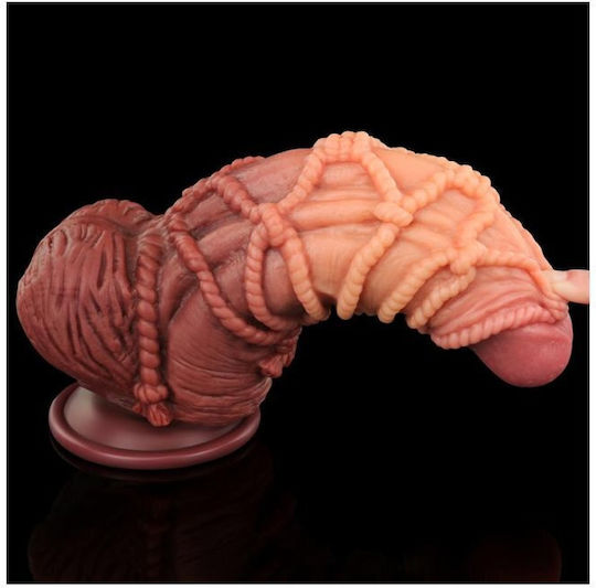 Lovetoy Glass Dildo with Balls and Suction Cup Flesh 24.5cm