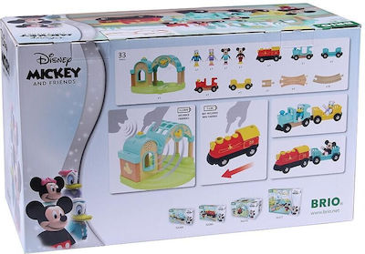 Brio Toys Mickey Mouse Set Σετ με Τρενάκι από Ξύλο για 3+ Ετών