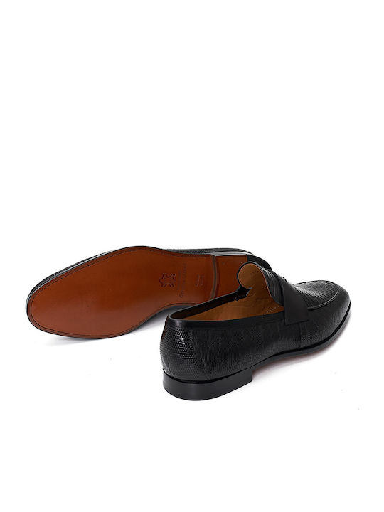 Leder Herren Mokassins in Schwarz Farbe