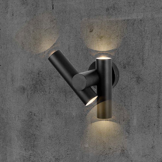 V-TAC Wall-Mounted Outdoor Spot Light LED IP44 6W with Warm White Light 17.2x10.5x25.3εκ.