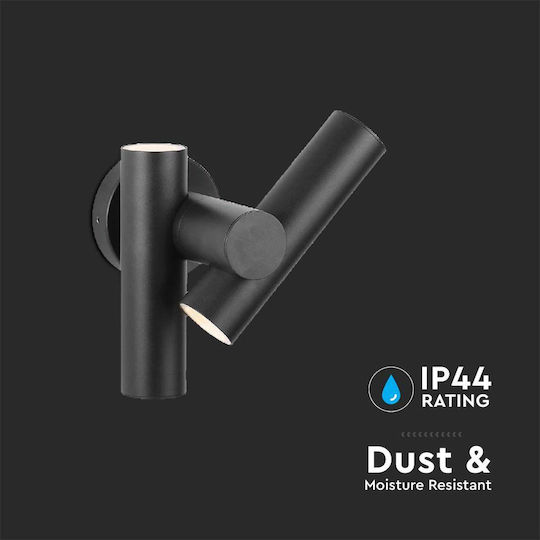 V-TAC Wall-Mounted Outdoor Spot Light LED IP44 6W with Warm White Light 17.2x10.5x25.3εκ.