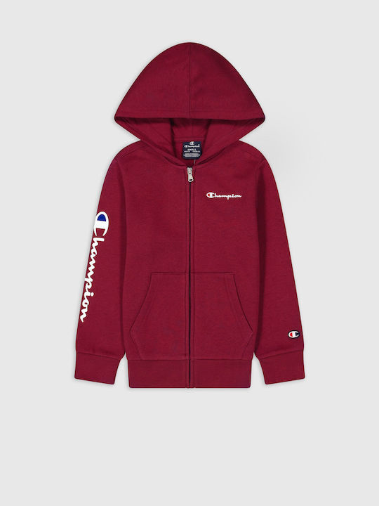 Champion Kids Cardigan with Hood Burgundy