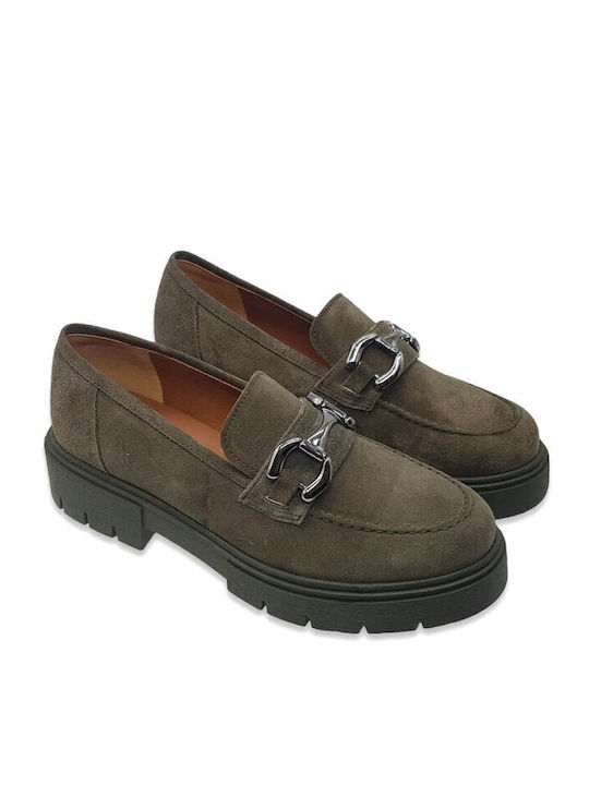 Commanchero Original Women's Moccasins in Khaki Color