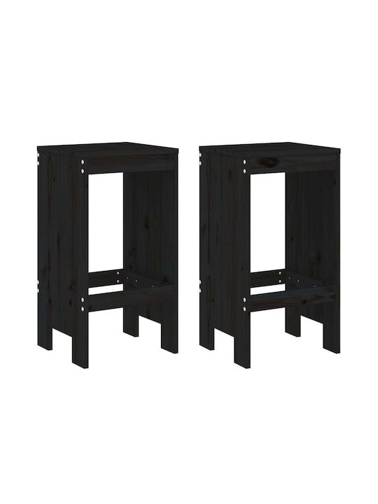 Stool for Bar Outdoor Black 40x36x75cm