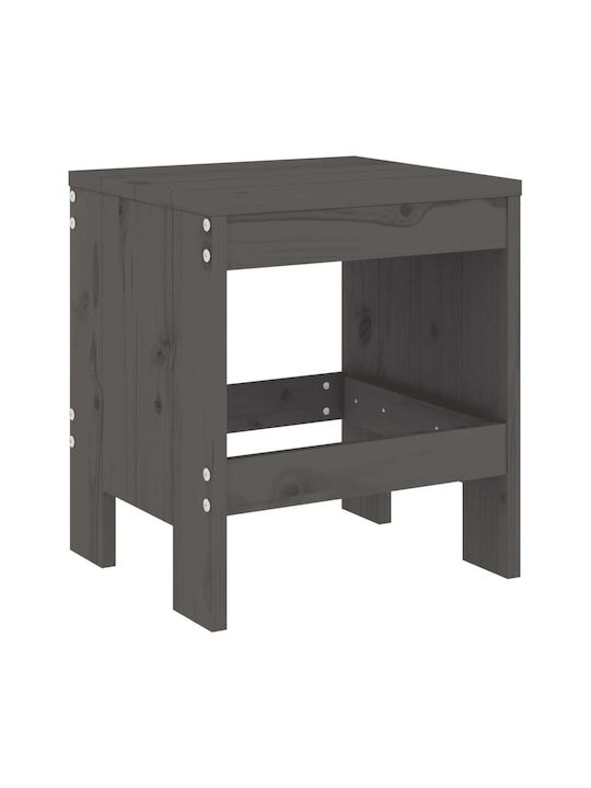 Hölzernes Gartenhocker Grau 2Stücke 40x36x45cm