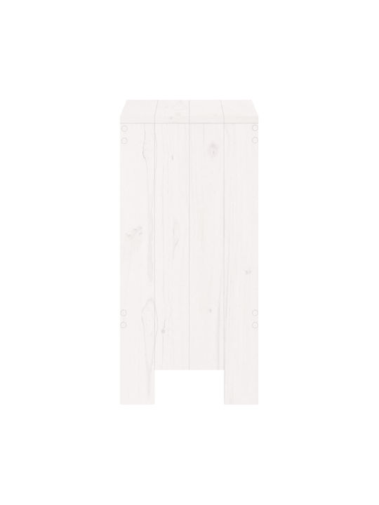 Stool for Bar Outdoor White 40x36x75cm