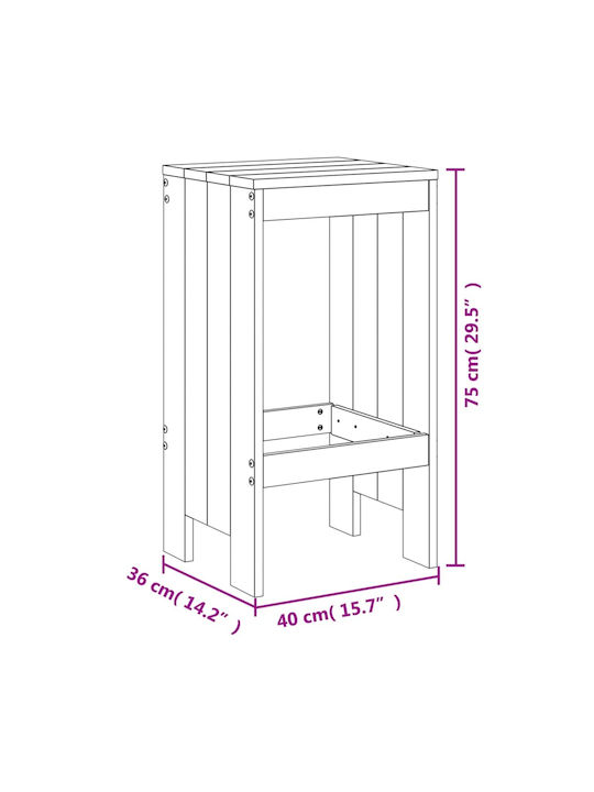 Stool for Bar Outdoor Coffee 40x36x75cm
