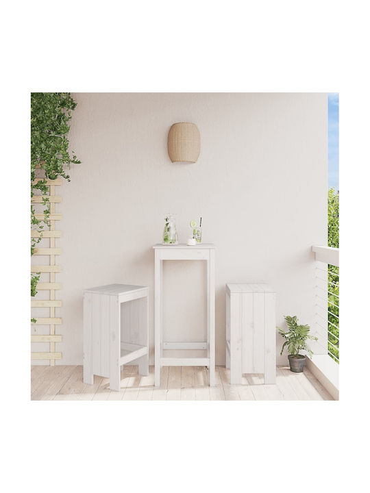 Stool for Bar Outdoor White 40x36x75cm