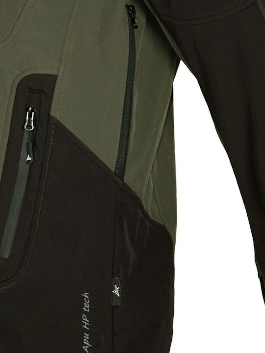 Winter Jacket Softshell Waterproof and Windproof Khaki