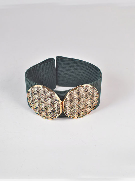 Elastic Women's Belt Green