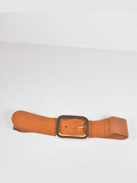 Elastic Women's Belt Tabac Brown