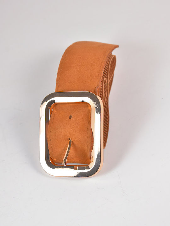 Elastic Women's Belt Tabac Brown
