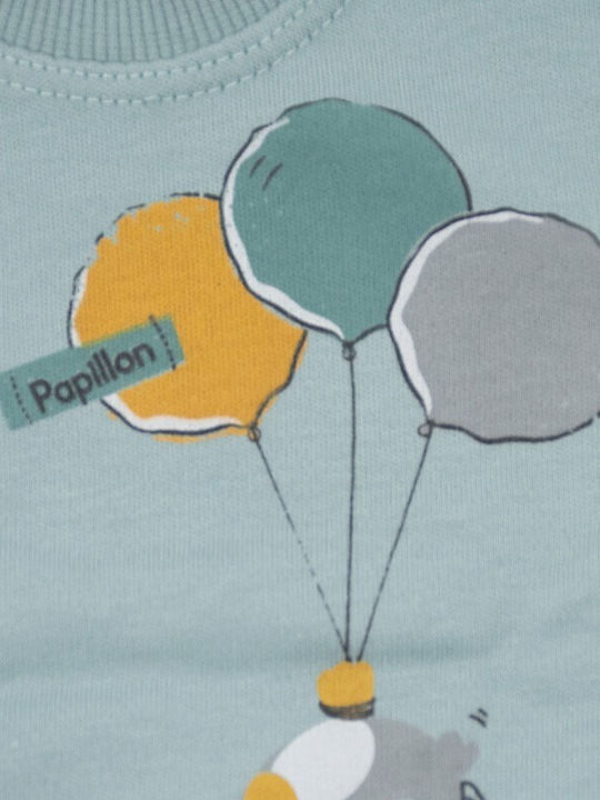 Papillon Kids Kinder Schlafanzug Winterlich Türkis