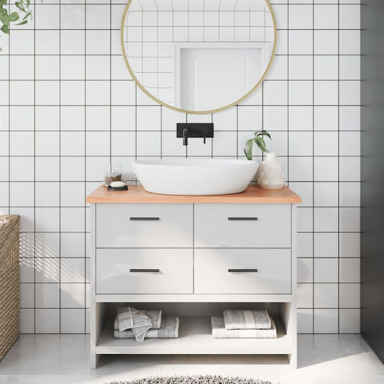 vidaXL Countertop without Sink L100xW30xH2cm Brown