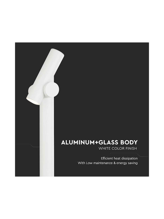 V-TAC V-TAC Outdoor Floor Lamp Small Post 4W with Warm White Light IP44 White