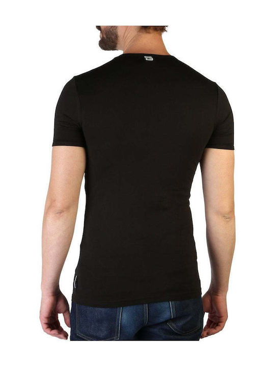 Bikkembergs Men's Short Sleeve Undershirts Black 2Pack