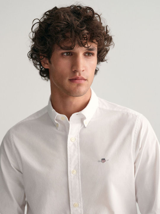 Long-sleeved Cotton Shirt White