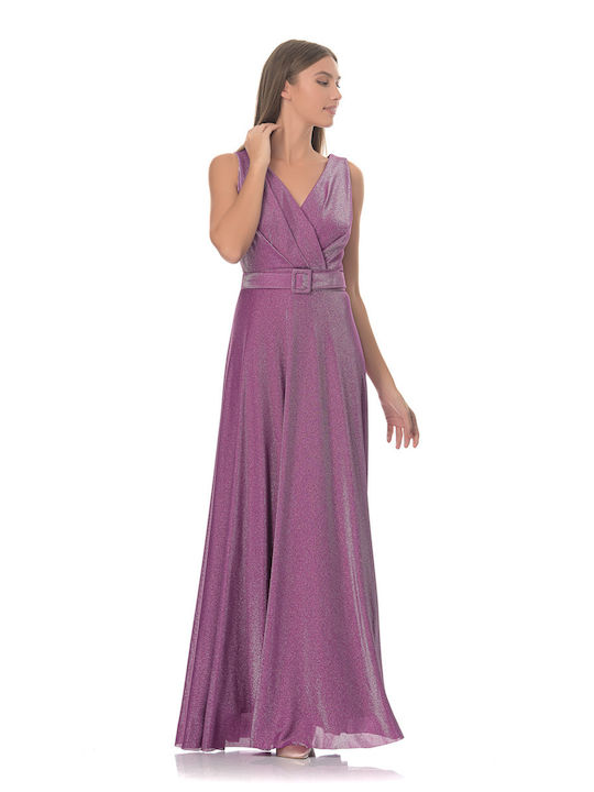 Farmaki Maxi Evening Dress Purple