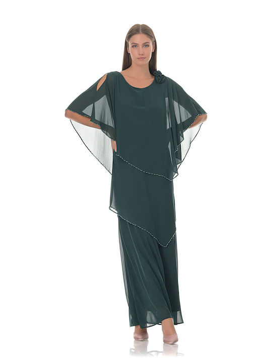 Farmaki Maxi Evening Dress Green