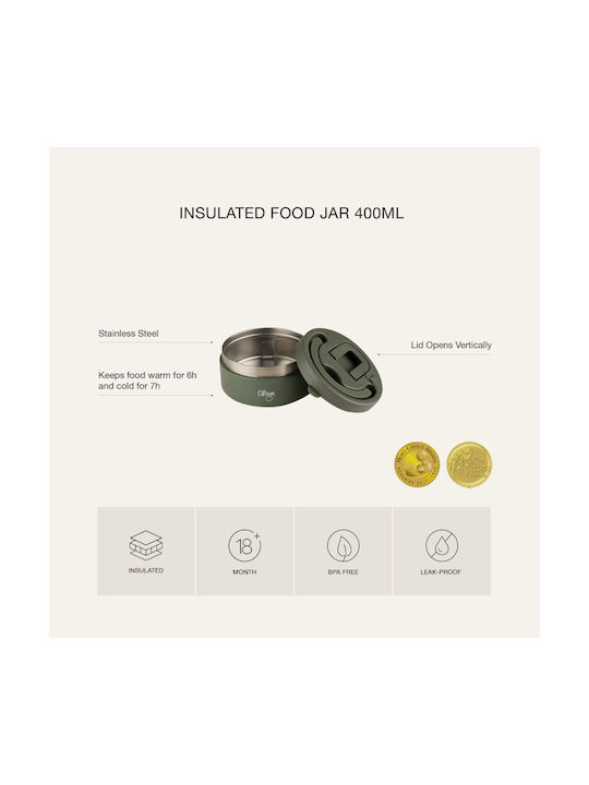 Citron Δοχείο Φαγητού Inox Θερμός Κίτρινο 400ml
